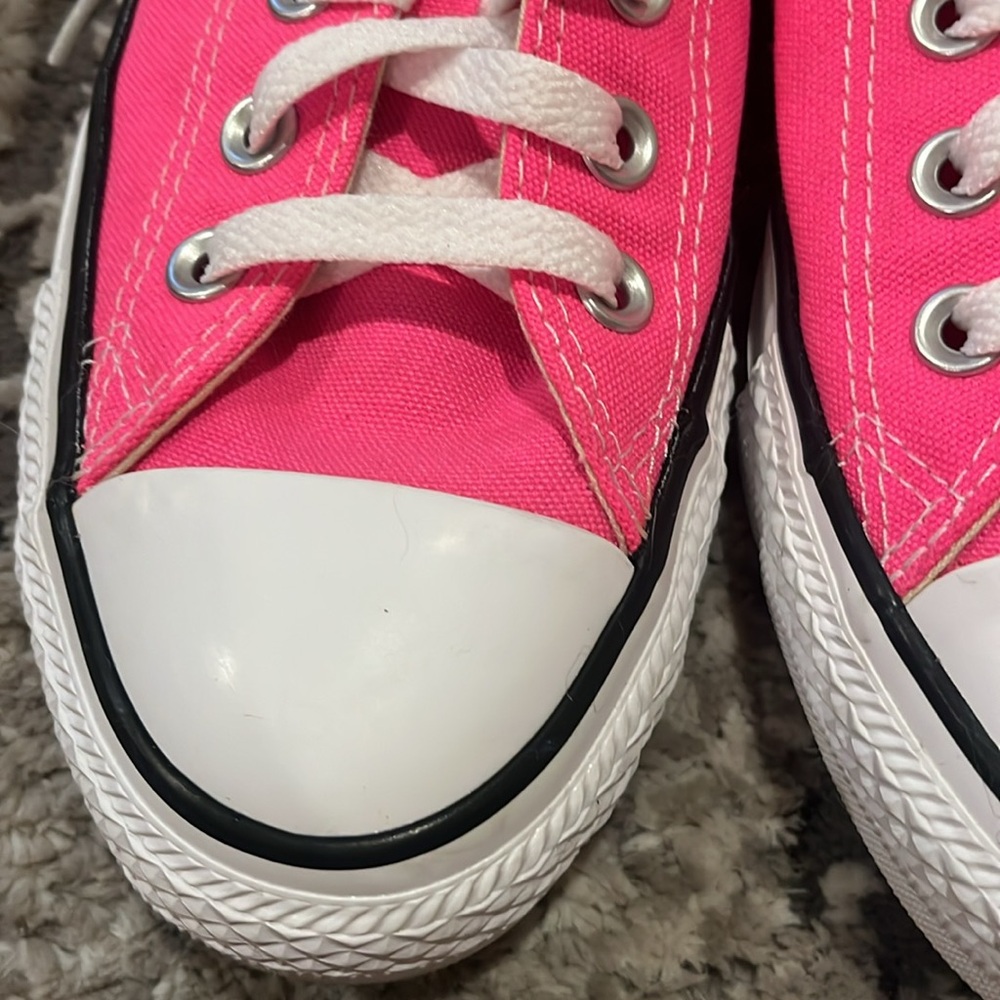 Converse Pink and White Chuck Taylor Sneakers - Picture 8 of 9